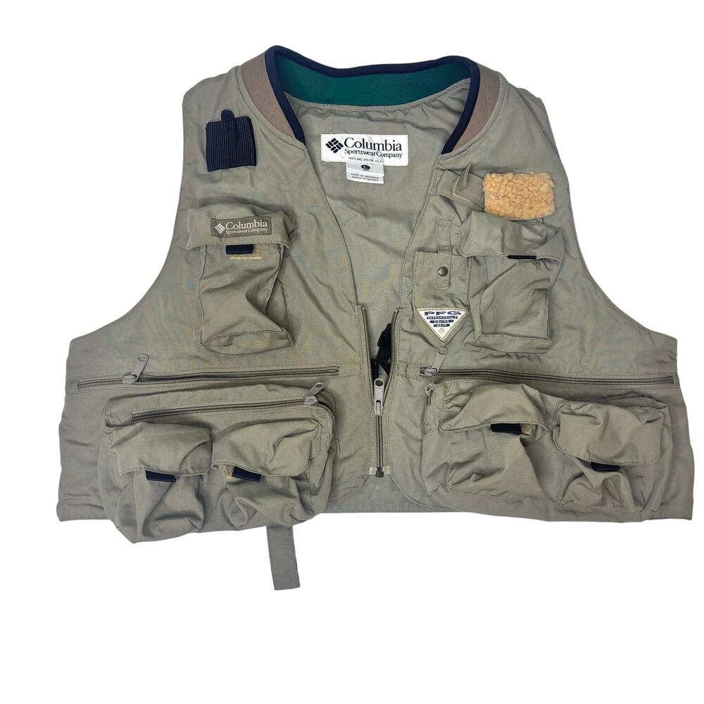 Columbia Vintage Men’s Sportswear Utility Multi Pocket Fishing Vest L